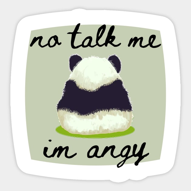 No Talk Me Im Angry Sticker by Little Designer